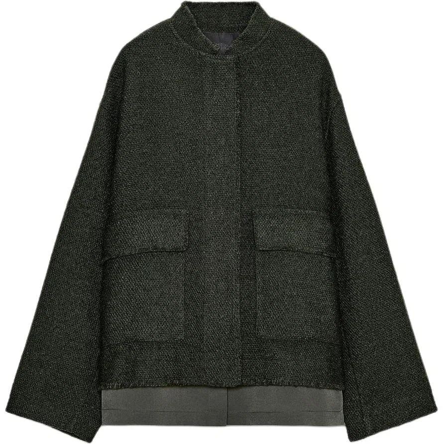 ZARA Женское пальто ZW Jackets & Coats Khaki