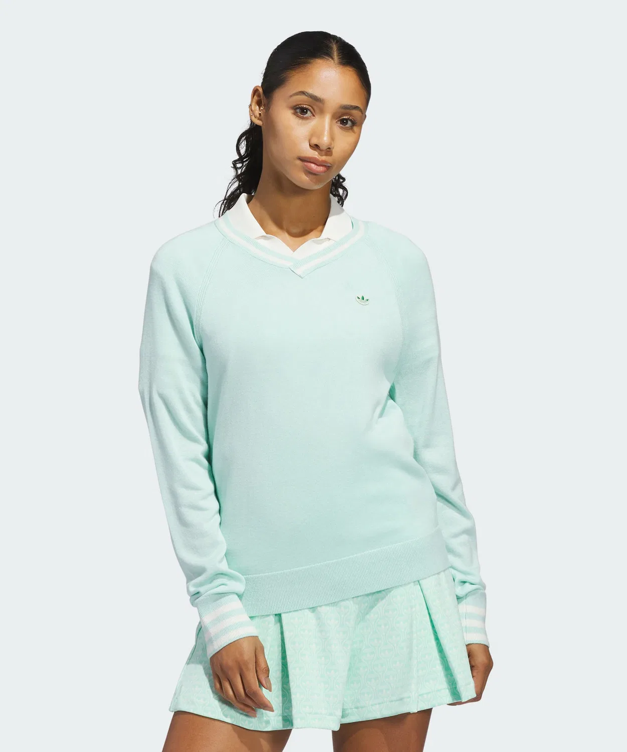 Женский свитер с V-образным вырезом Original Cashmere Adidas, Green