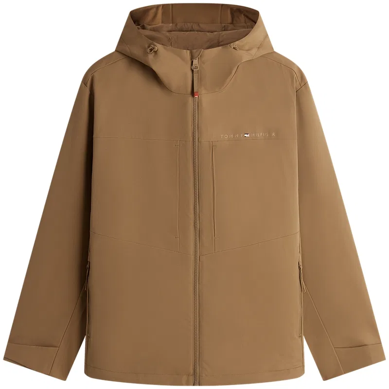 Мужское утепленное пальто с капюшоном Tommy Hilfiger, Brown/Khaki GWJ