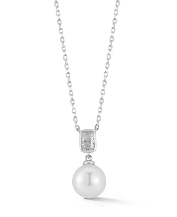 

Ожерелье из стерлингового серебра с жемчугом и фианитами Rachel Zoe, silver