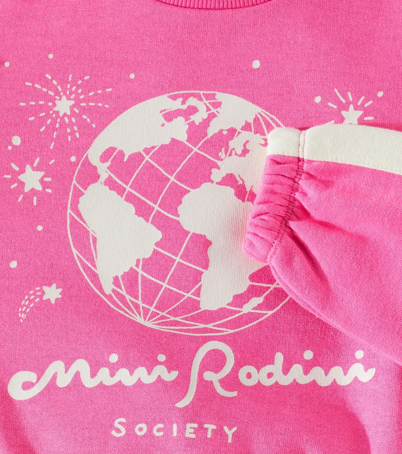 Свитшот хлопковый Mini Rodini, розовый — фото 3
