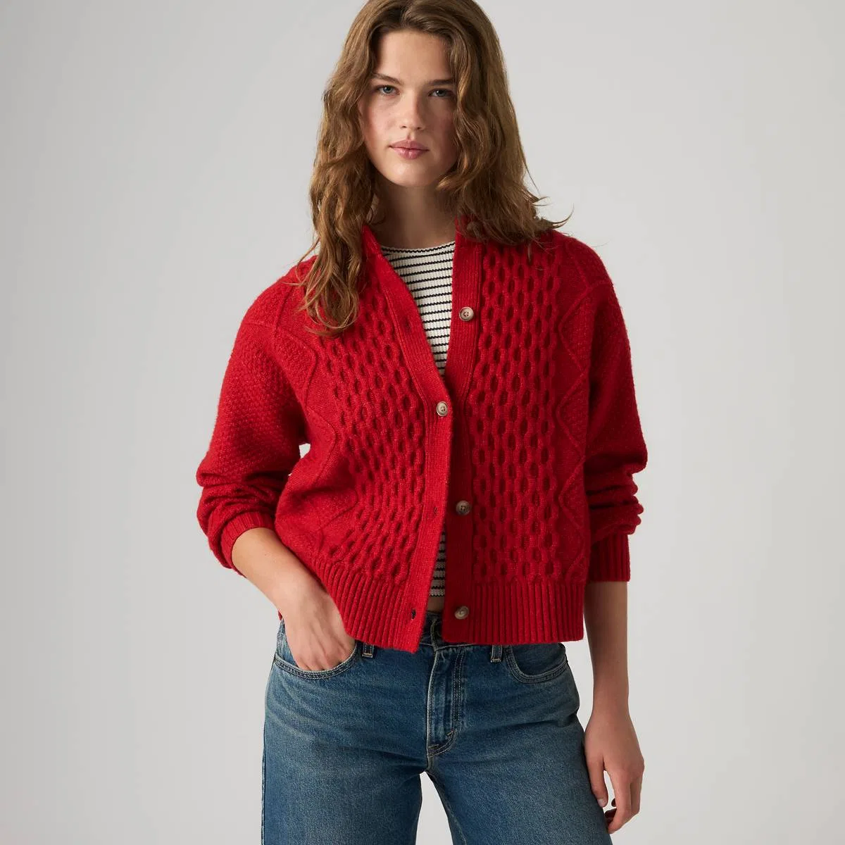 Кардиган Charlotte с круглым вырезом Levi's, Emboldened - Red