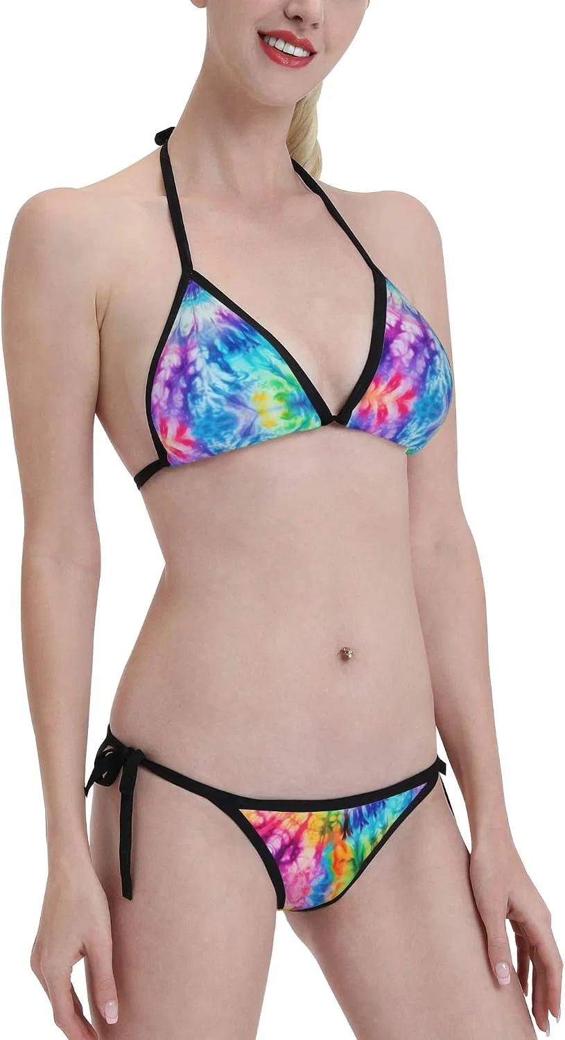 Женский бикини с галстуком на шее Tie-dye, Tie-dye(5-3) — фото 2