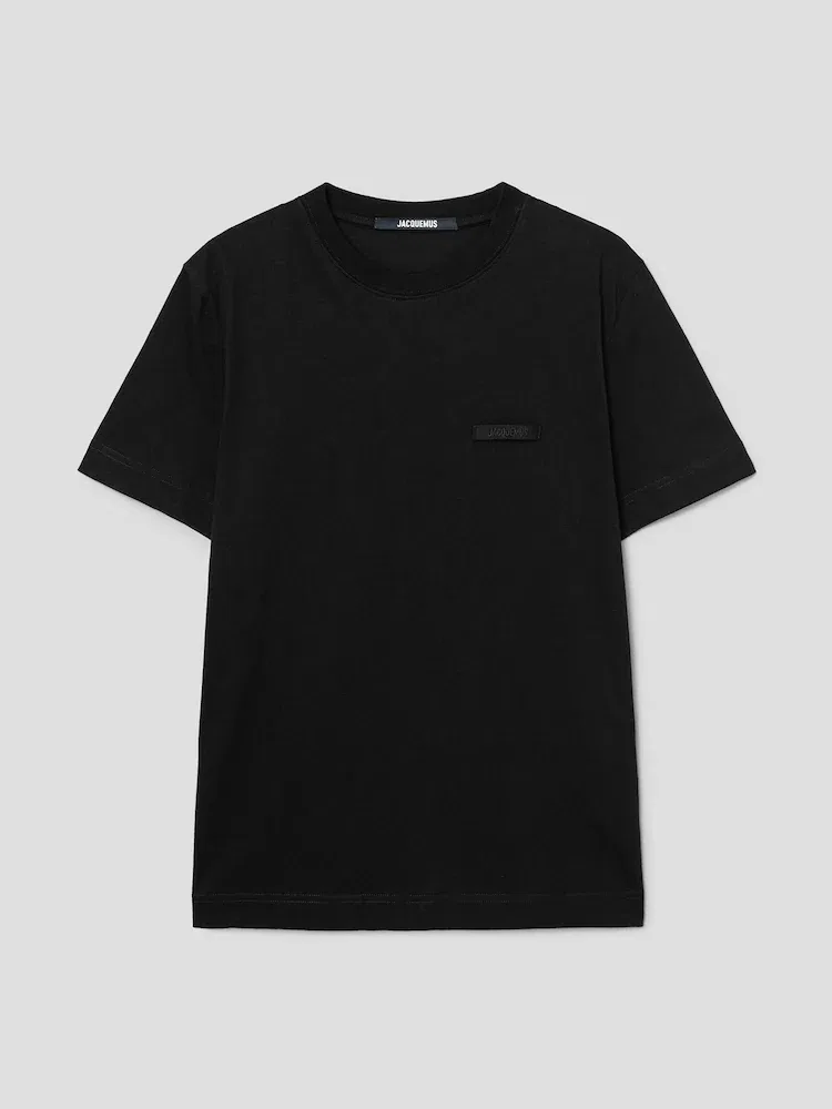 Футболка с логотипом и лентой, свободный крой JACQUEMUS, Black