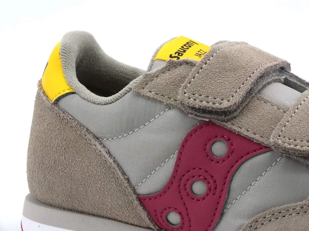 Детские кроссовки для мальчиков и девочек с липучкой Jazz Double HL Blue Saucony, Burgundy Taupe — фото 4