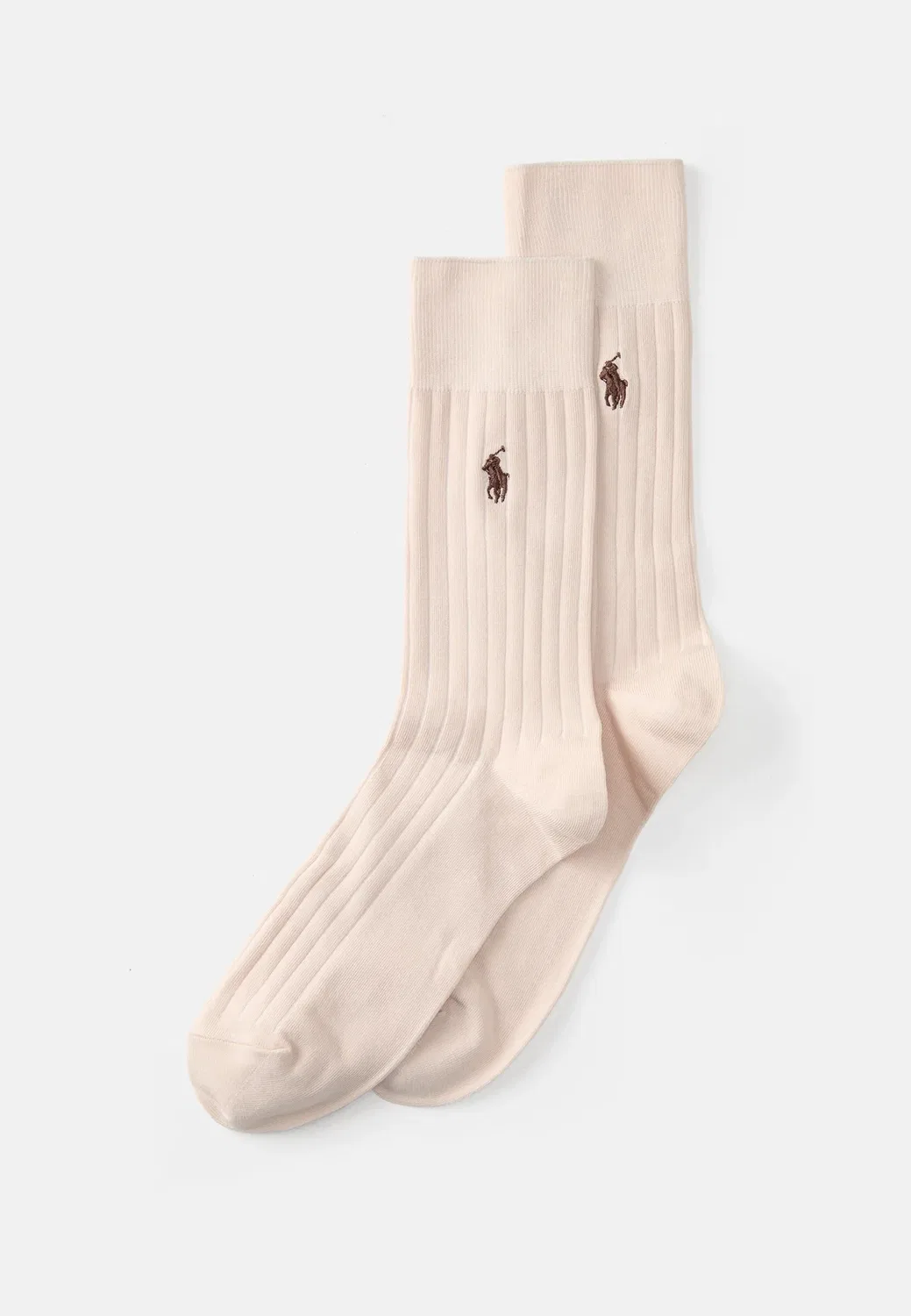 Ребристые носки из хлопковой смеси (2 шт.) - носки Polo Ralph Lauren, Stone