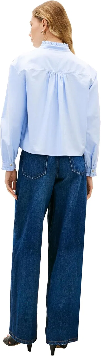 Женская рубашка с длинным рукавом Oxford Tommy Hilfiger, Mid Blue — фото 4