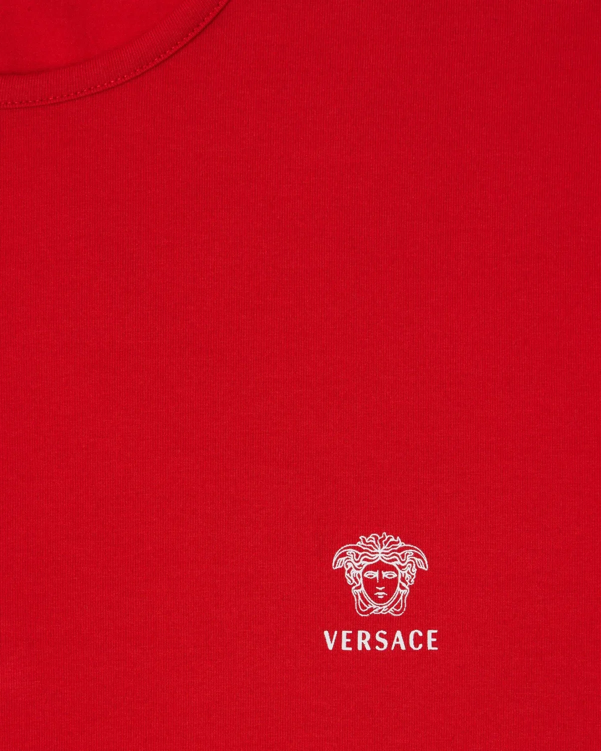 Хлопковая футболка из джерси VERSACE, красный — фото 4