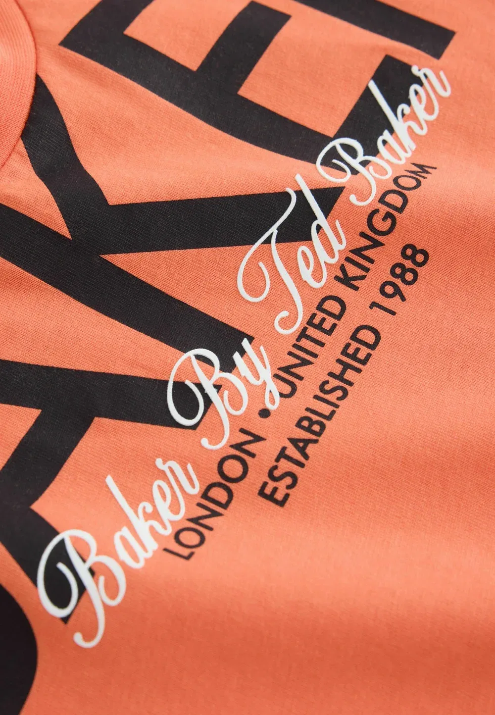 Футболка свободного кроя с графическим принтом Baker By Ted Baker, Orange — фото 3