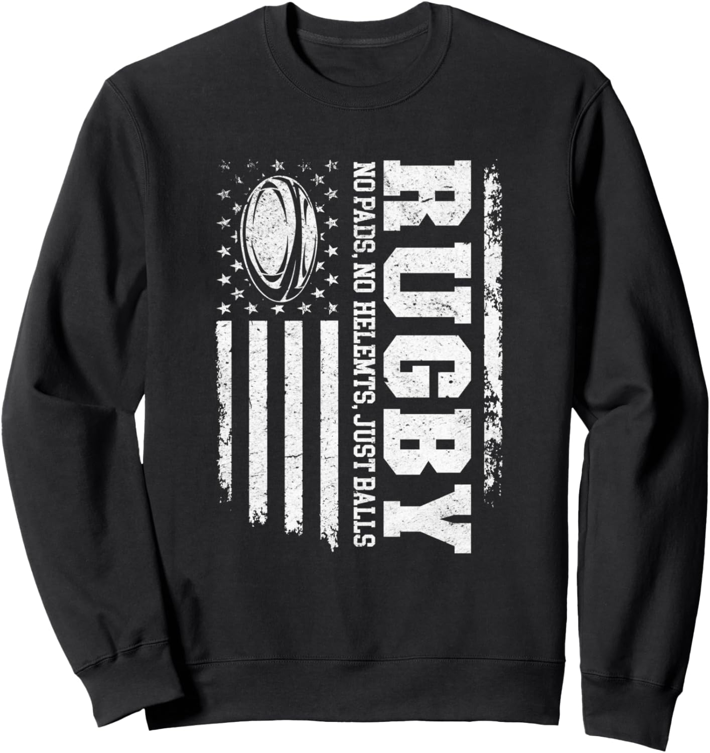

Забавная регбийная толстовка без защиты и шлема, только мяч Rugby Season Funny Rugby Quotes, черный