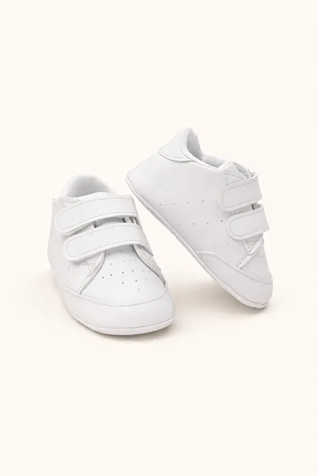 Детские ботинки для девочек кожаные Leather baby shoes Minissa Baby Kids, White — фото 2