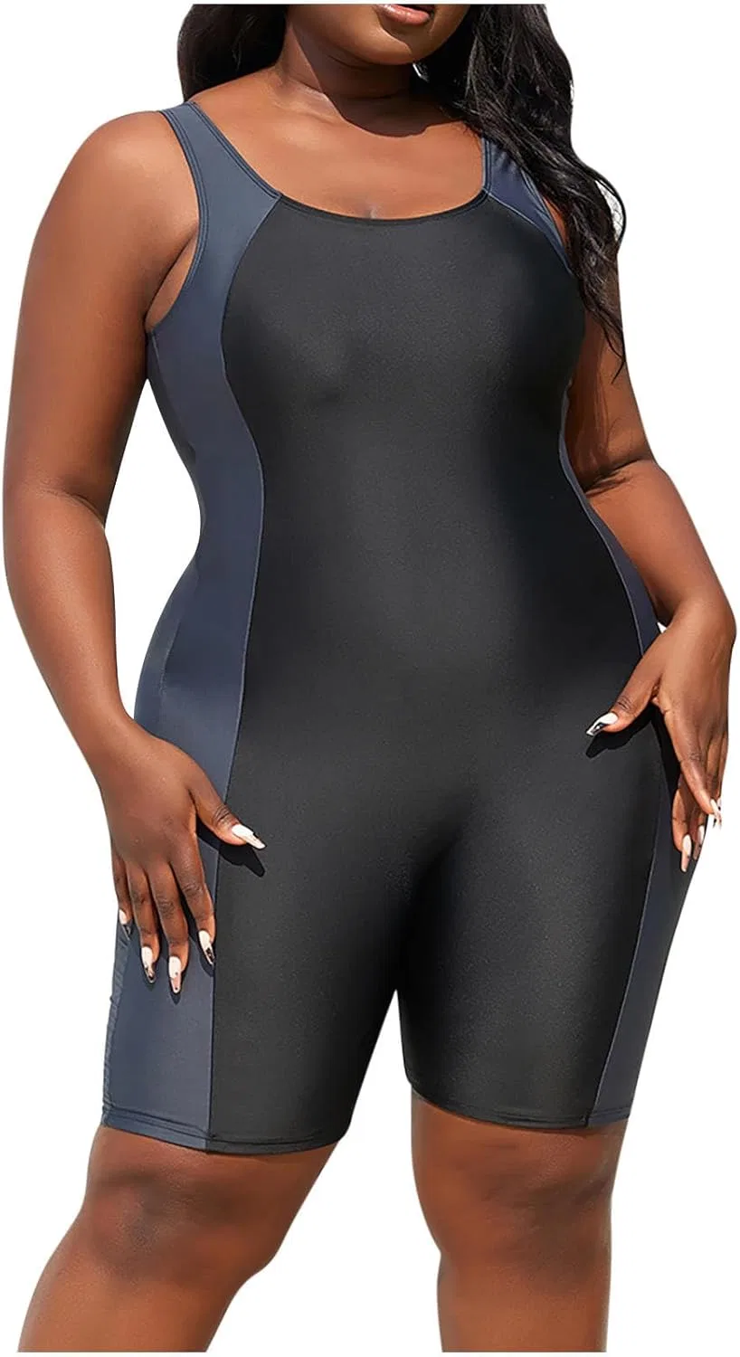 Женский слитный купальник без рукавов Athletic Swimwear, Black