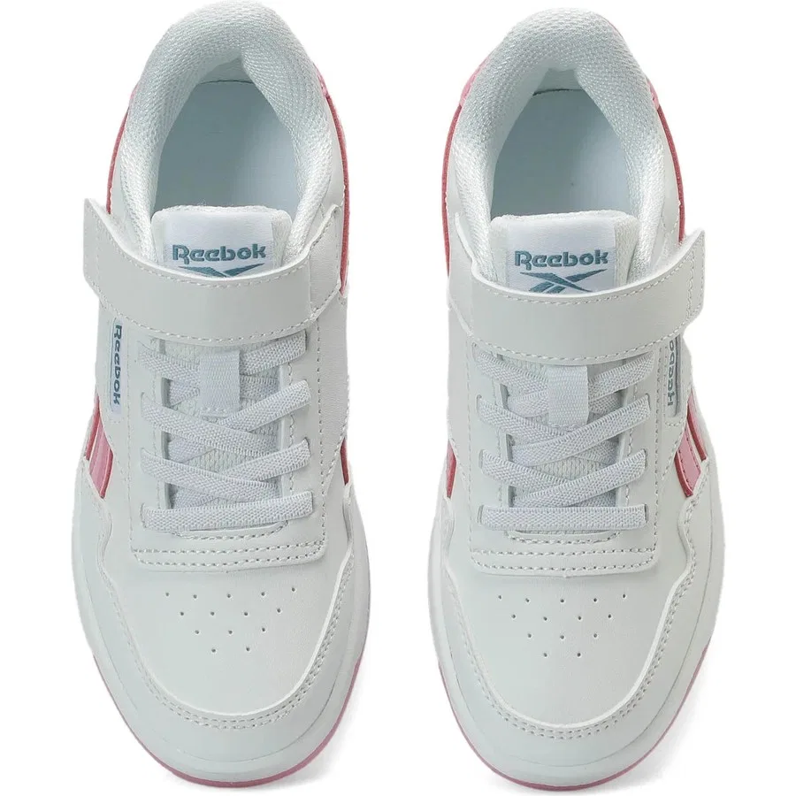 Кроссовки детские с эластичной шнуровкой Court Advance Elastic Lac Reebok, Зелено-белый — фото 4