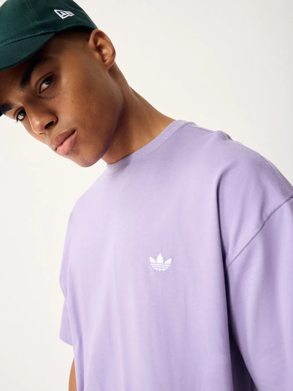 Футболка свободного кроя Trefoil Essentials, adidas Originals, сиреневый — фото 4