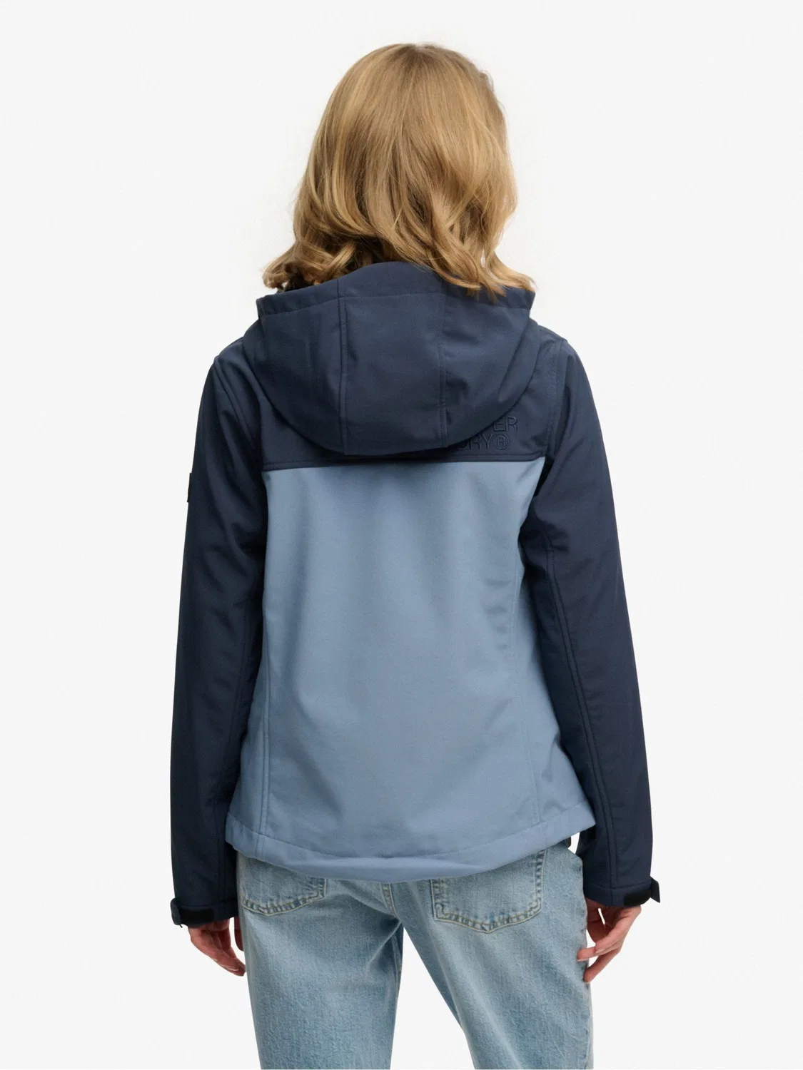Куртка-трекер с капюшоном Superdry Colourblock, синяя — фото 2