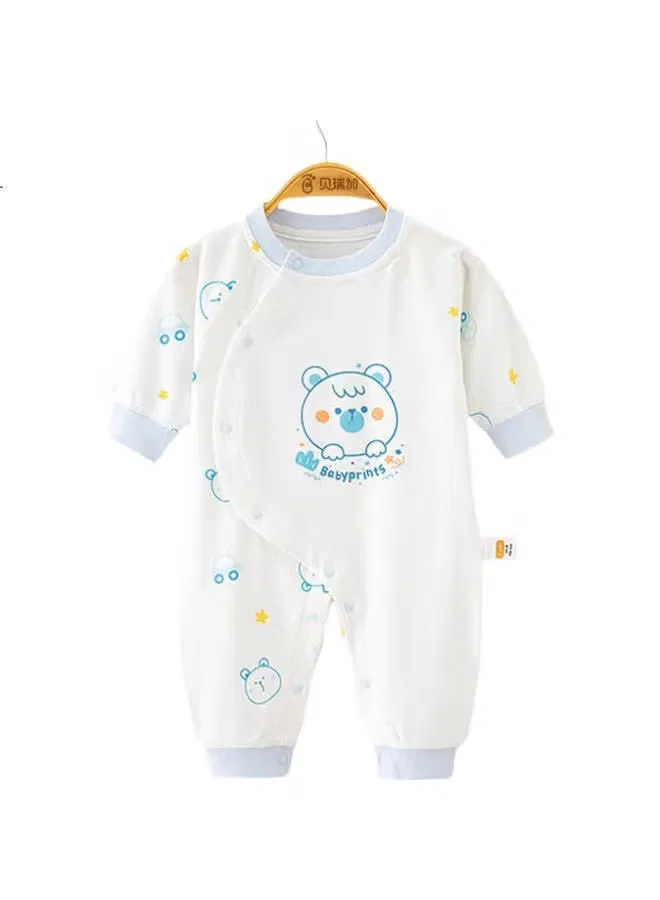 Боди-комбинезон из хлопка с принтом медвежонок Babyprints, синий — фото 2