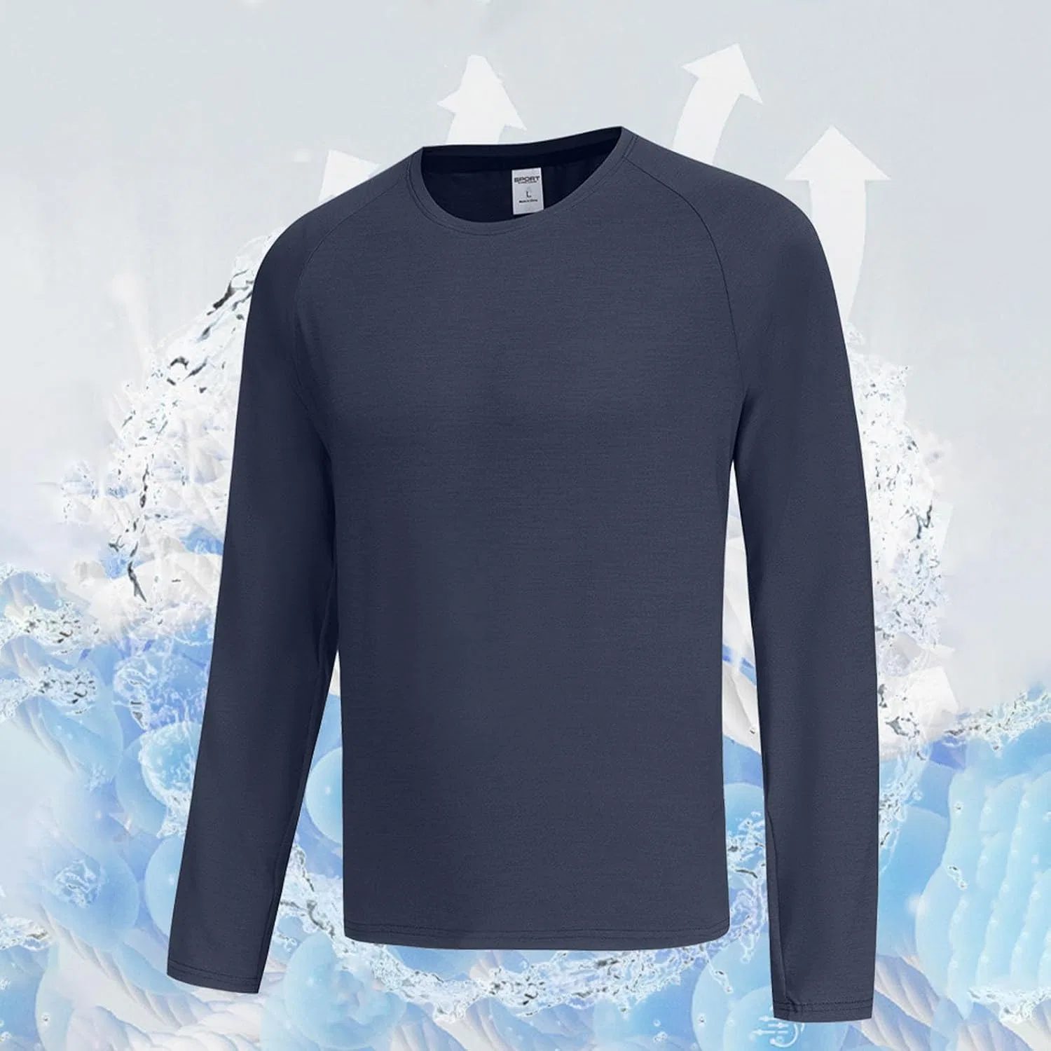 Мужская термофутболка с длинным рукавом Crew Neck, Dark Blue — фото 2