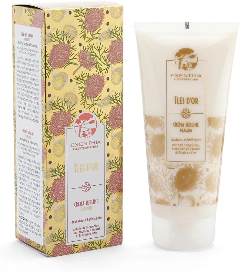 Крем для тела Iles D'Or Cream Sublime Paradis Oficine Cleman с гиалуроновой кислотой, пантенолом и экстрактами бессмертника и инжира, 200 мл
