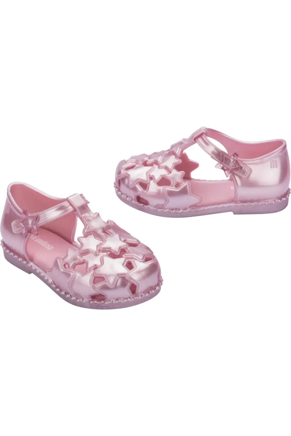 Сандалии детские с T-образным ремешком Starry Mini Melissa, Pearly Pink — фото 4