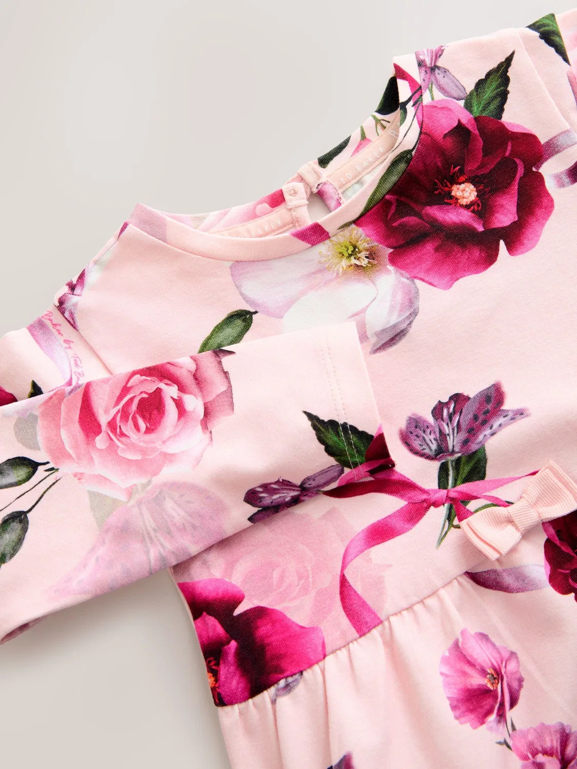 Платье с цветочным принтом Baker by Ted Baker, розовое — фото 3