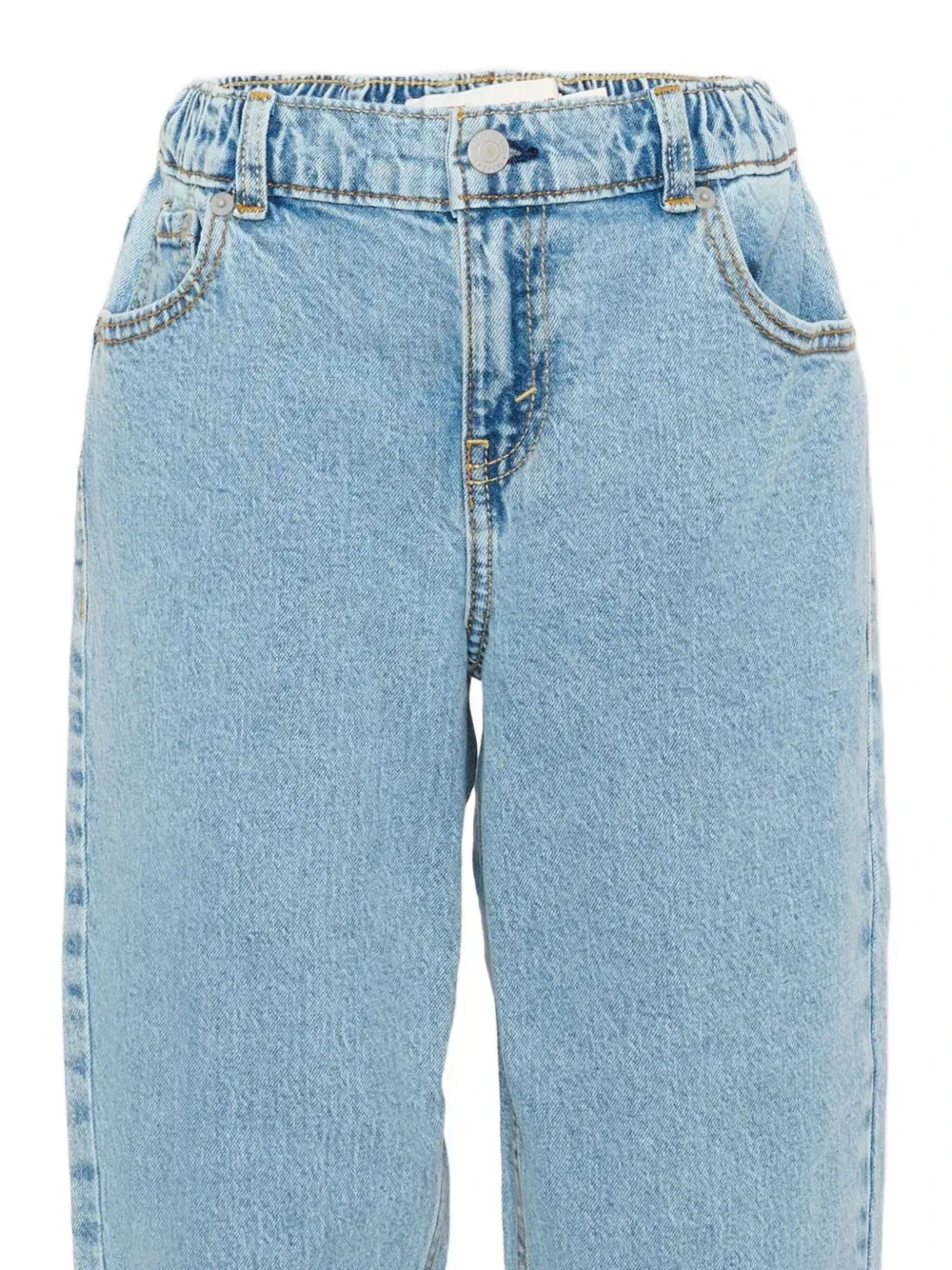 Джинсы с эластичной резинкой на поясе и разрезами на кромке Levi's Kids, синий — фото 3