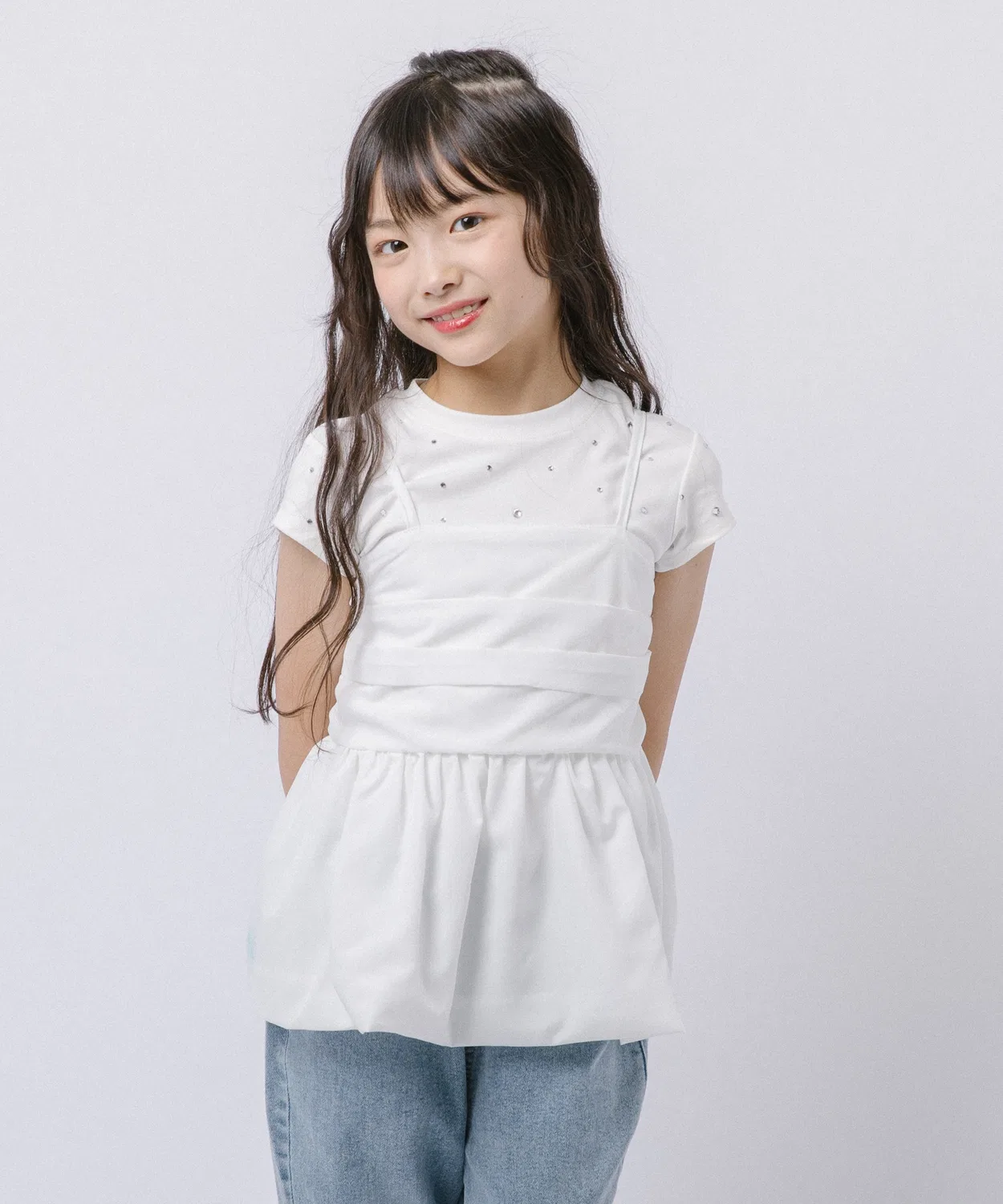 Детский топ-комбинация с рюшами URBAN CHERRY, White