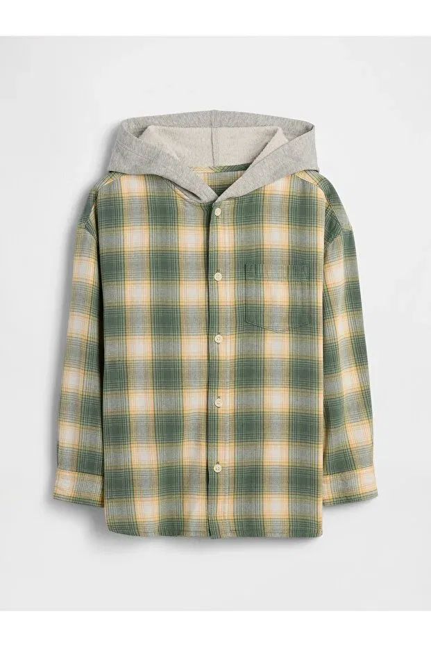Детская рубашка для мальчиков фланелевая Basics Gap, Green