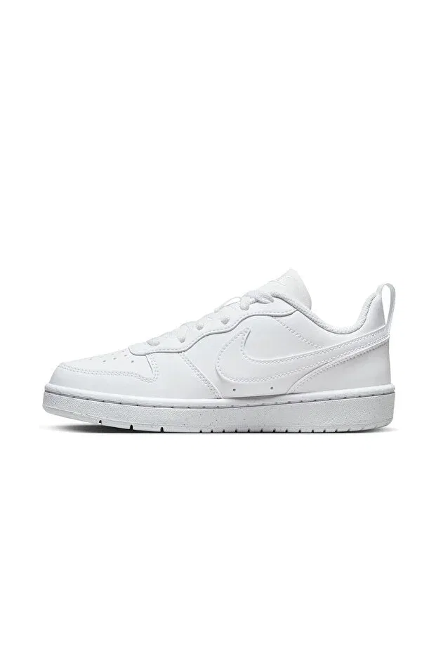 Детские кроссовки для девочек текстильные Court Borough Unisex Casual Sneakers Nike, Flatwhite — фото 3