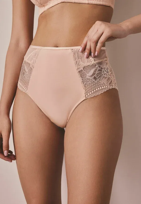 Комплект трусов 3 шт, высокие трусики, High waist -knickers 3 pack - briefs, Next, Pink, White, белый/черный/розовый — фото 2