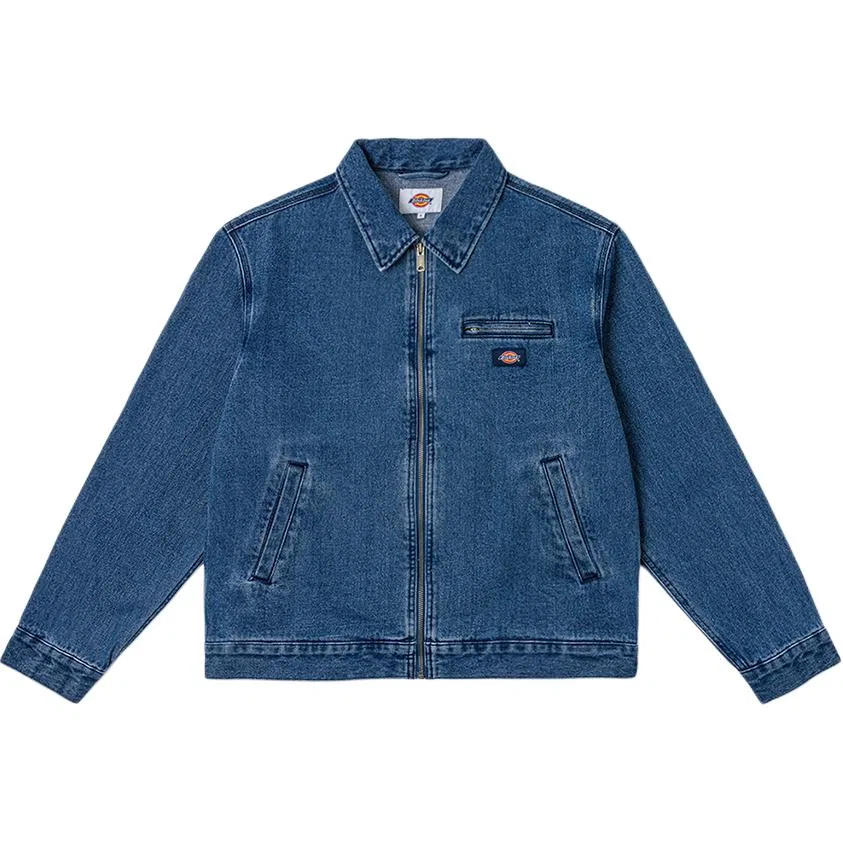 Детская джинсовая куртка с лацканами Dickies, Black Denim — фото 3
