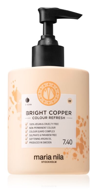 

Нежная питательная маска без стойких красящих пигментов Maria Nila Colour Refresh Bright Copper