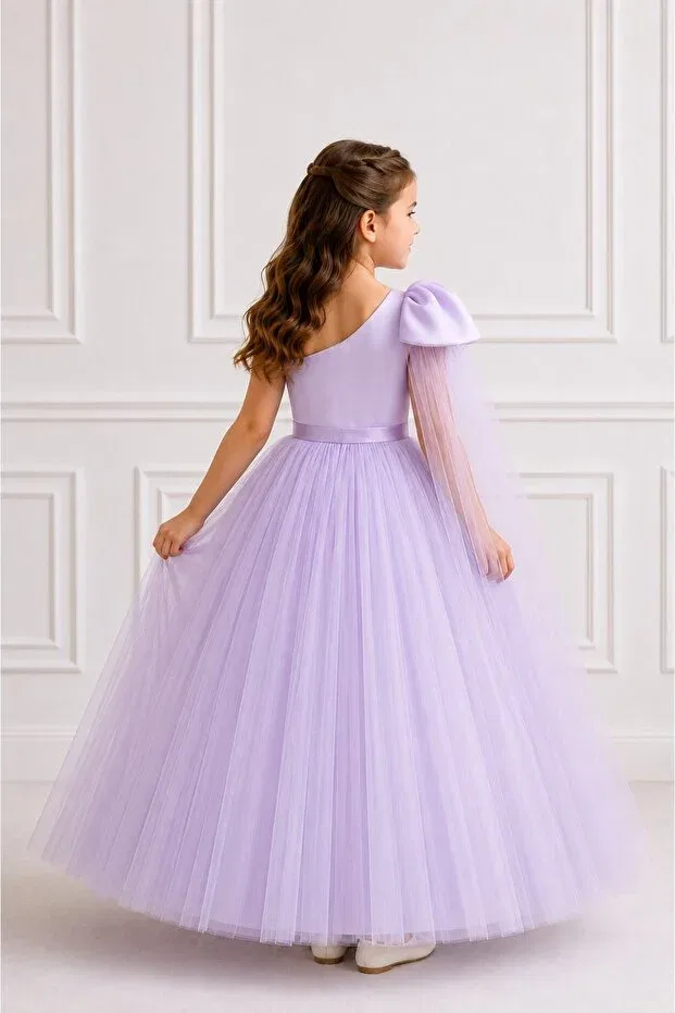Детское платье для девочек с длинным рукавом Suneh, Lilac — фото 2
