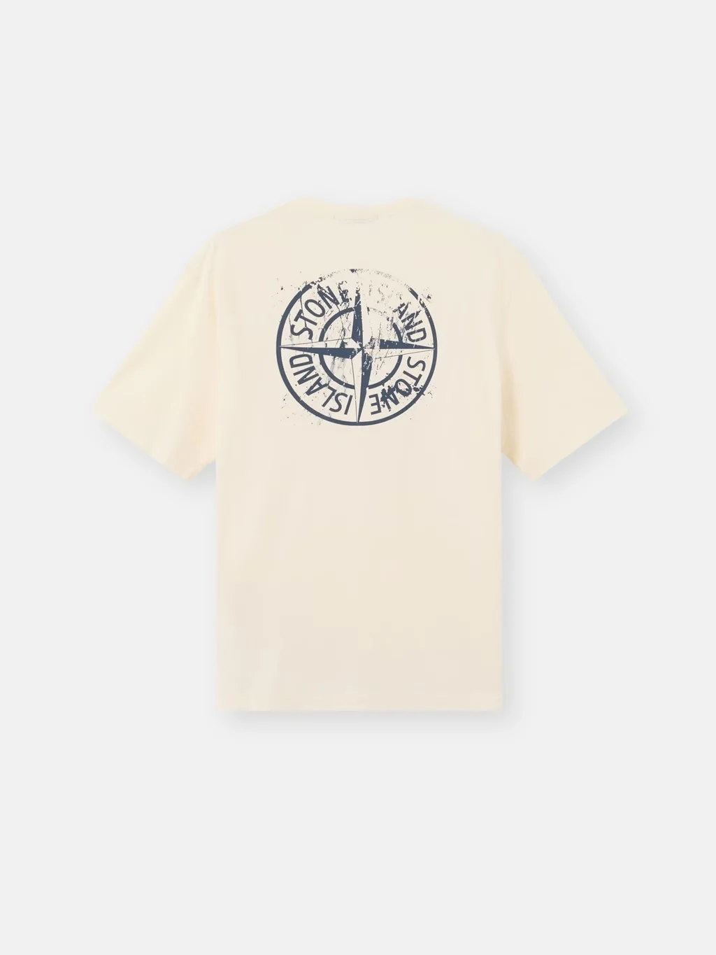 Мужская футболка Stone Island Regular-fit With ‘mud’ Print, айвори — фото 3
