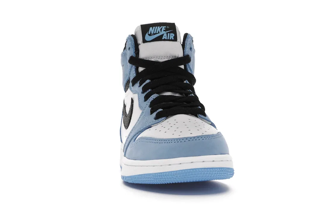 Детские кроссовки с перфорацией Jordan 1 Retro High OG Jordan, White/University Blue-Black — фото 2