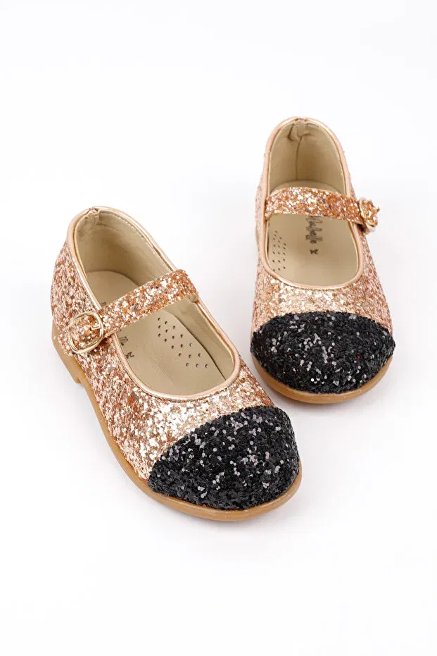 Детские туфли для девочек с пайетками Rose Sequin Buckle Le Mabelle, Rose — фото 2