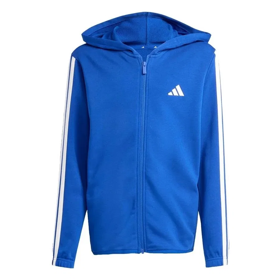 Детский спортивный комплект из футера с длинным рукавом adidas, Синий