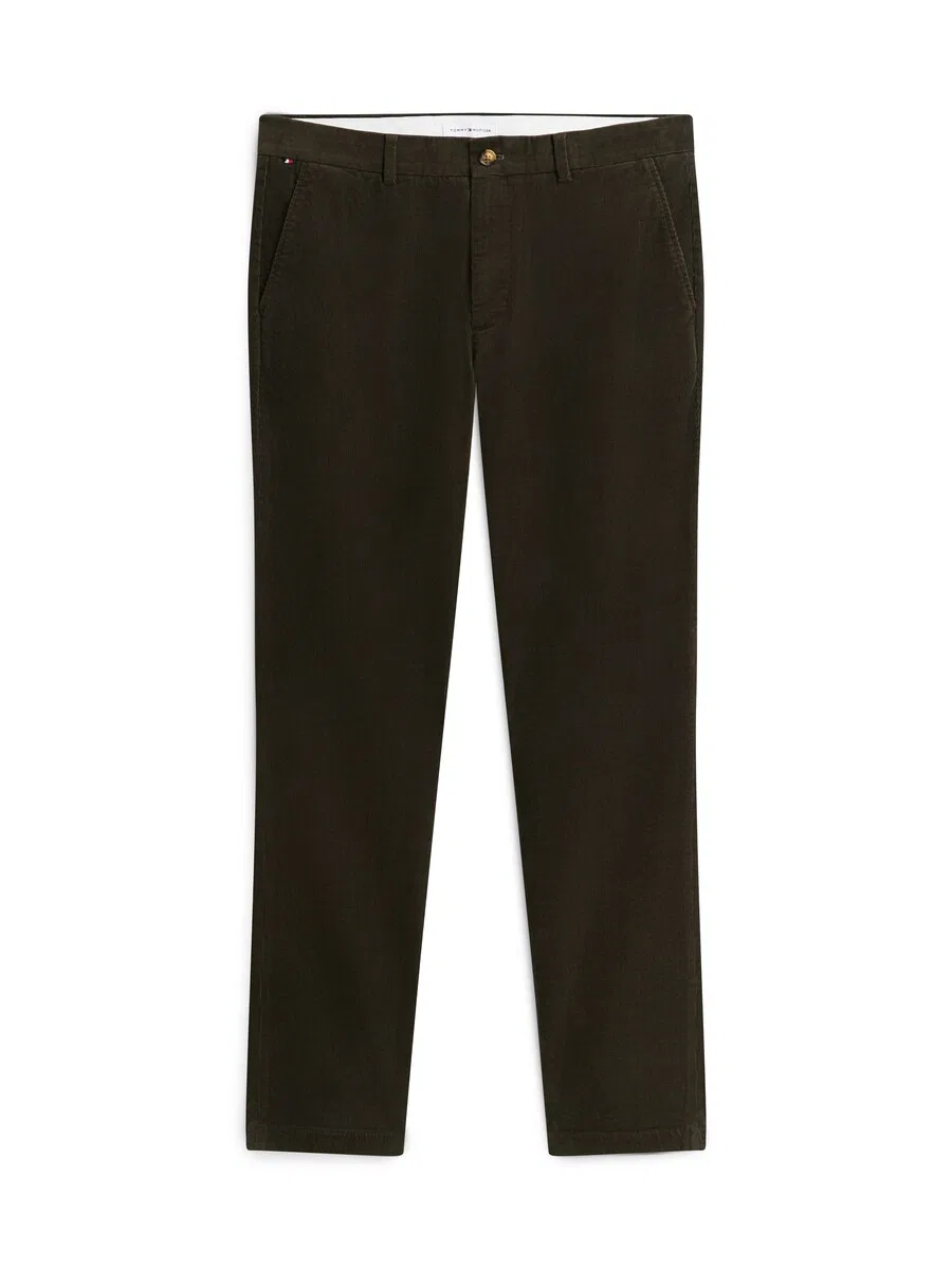 Брюки-чиносы TOMMY HILFIGER Slim fit 'Denton' цвета ели