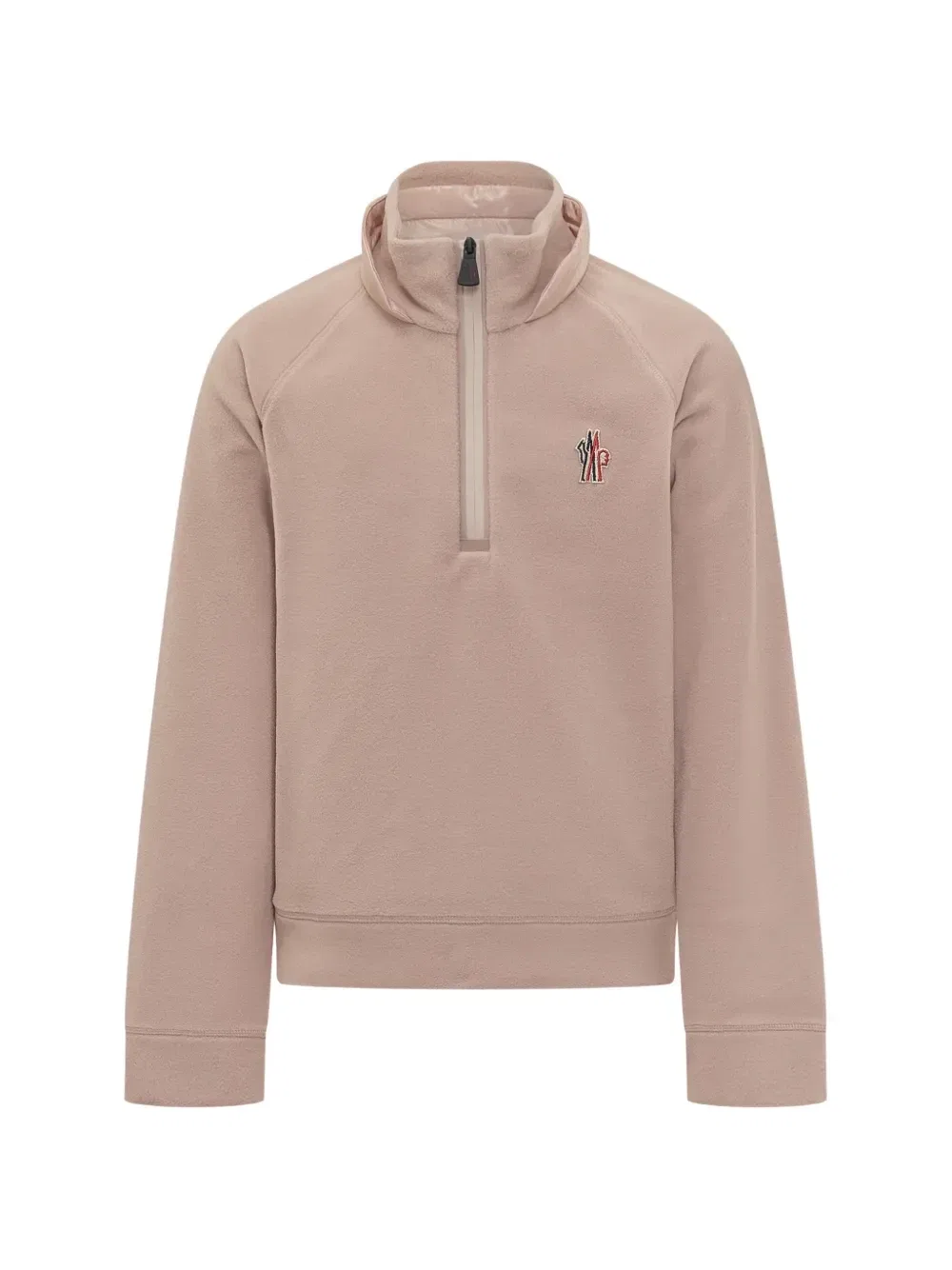 Свитшот на молнии до середины груди Moncler Grenoble Kids, бежевый