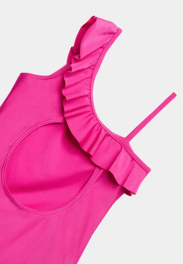 Купальник с воланами Ruffle one shoulder Marks & Spencer, Fuchsia, фуксия — фото 3