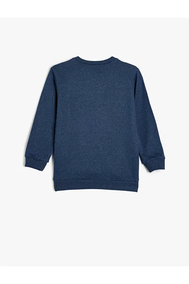 Детские свитшот с принтом для мальчиков Koton, Blue — фото 2