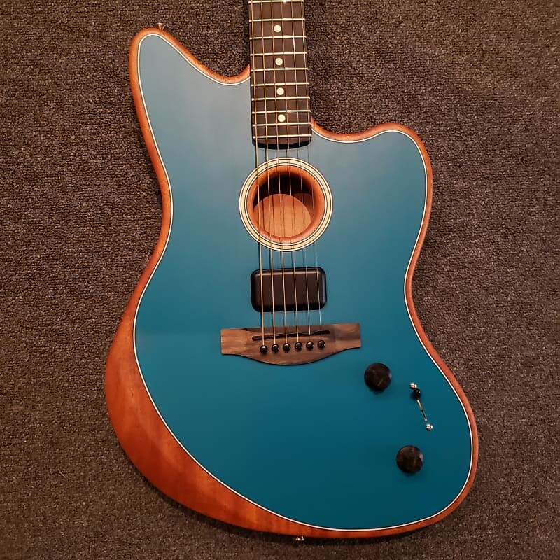 

Fender American Acoustasonic Jazzmaster - бирюзовый океан