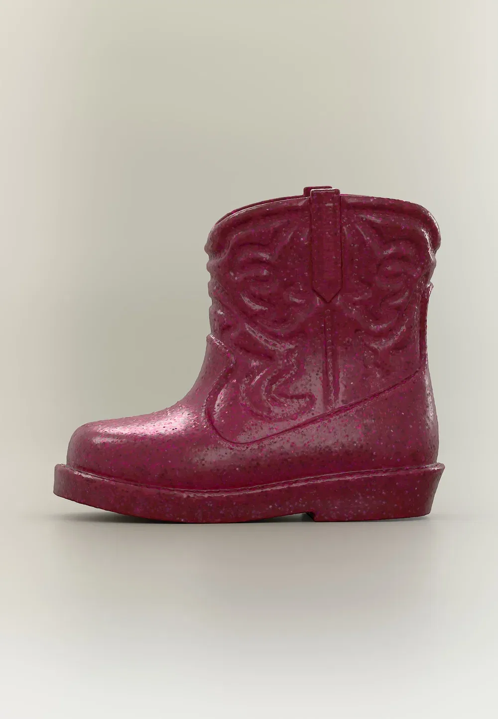Техасские сапоги - резиновые сапоги Mini Melissa, Glitter Pink