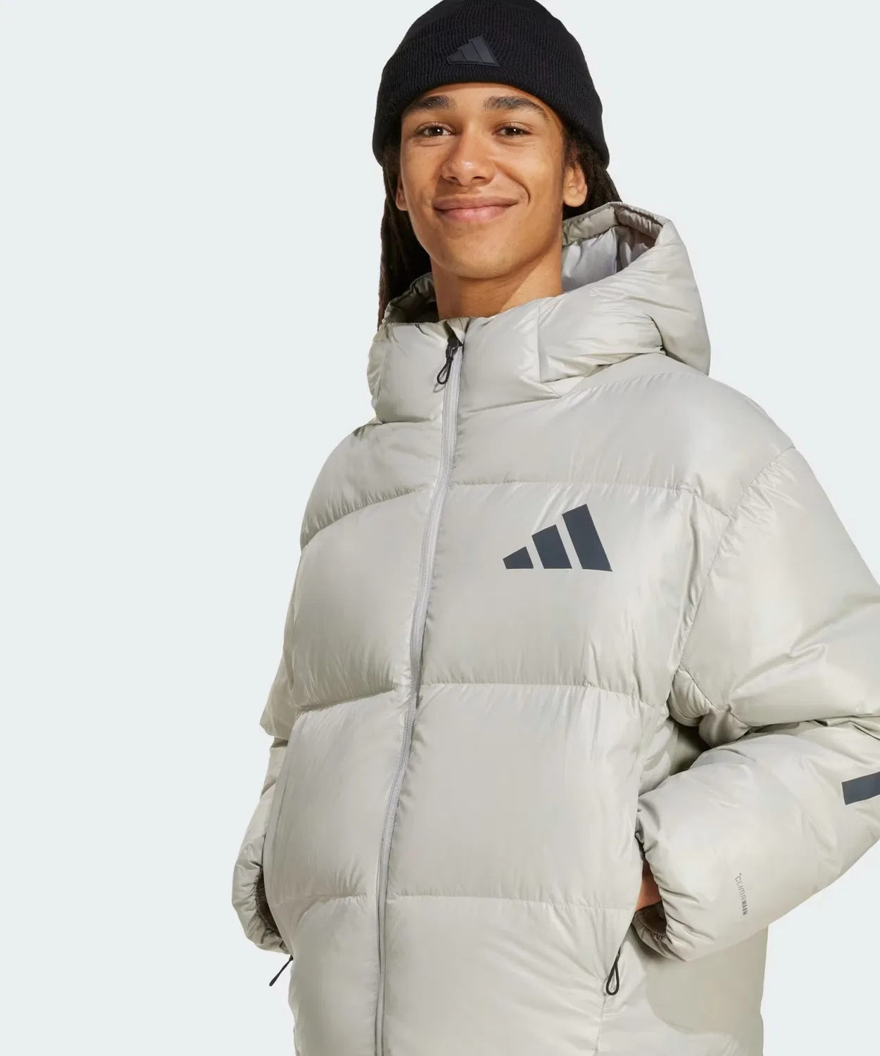 Мужская куртка-пуховик с капюшоном Climawarm ADIDAS Z.N.E., Grey — фото 4