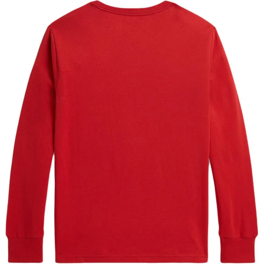 Детская футболка с круглым вырезом хлопковая Polo Ralph Lauren, Postal Red — фото 3