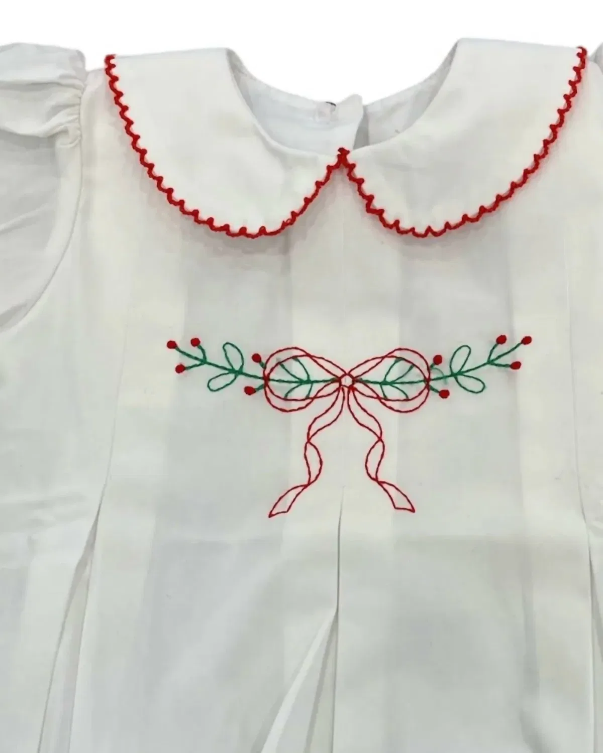 Детский боди-комбинезон с вышивкой Holly Days Bubble Whimsy Bay Kids, White — фото 2