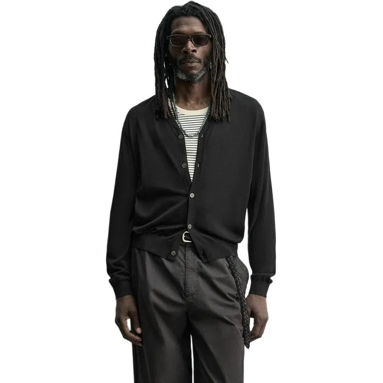 Детское вязаное изделие с V-образным вырезом Black ZARA, Черный
