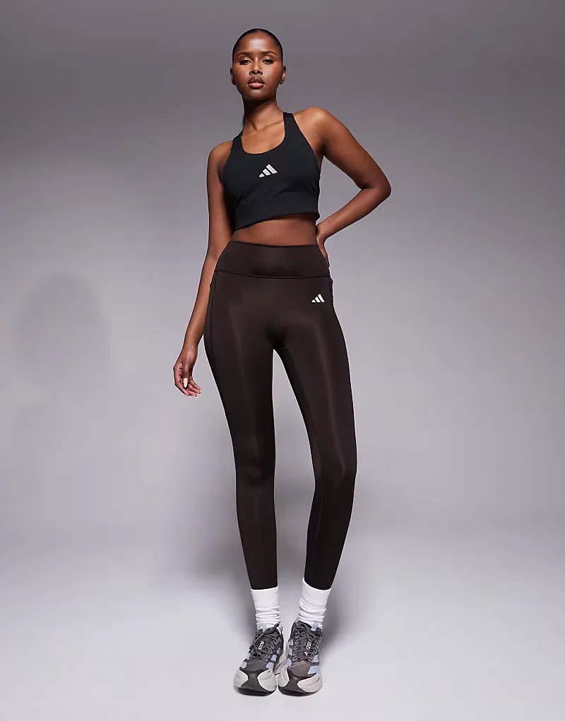 Спортивный бюстгальтер Adidas Running 365 с карманом, черный — фото 2