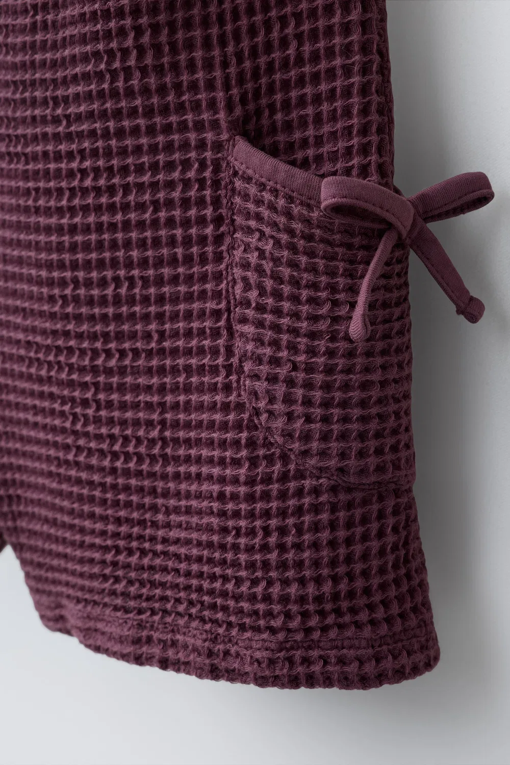 Комбинезон из вафельной вязки с бантами ZARA, Aubergine — фото 3