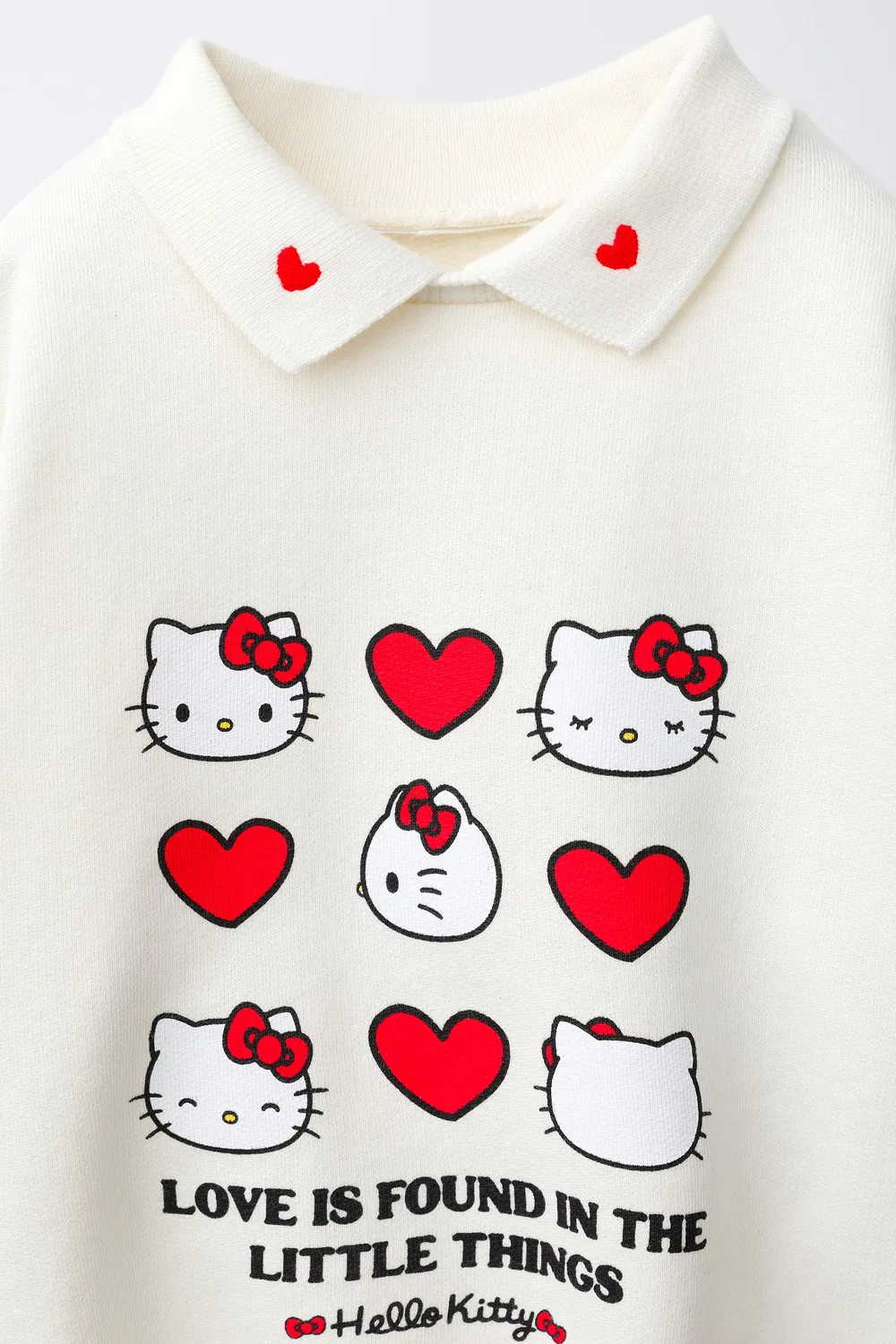 Толстовка поло Hello Kitty Sanrio ZARA, White — фото 3