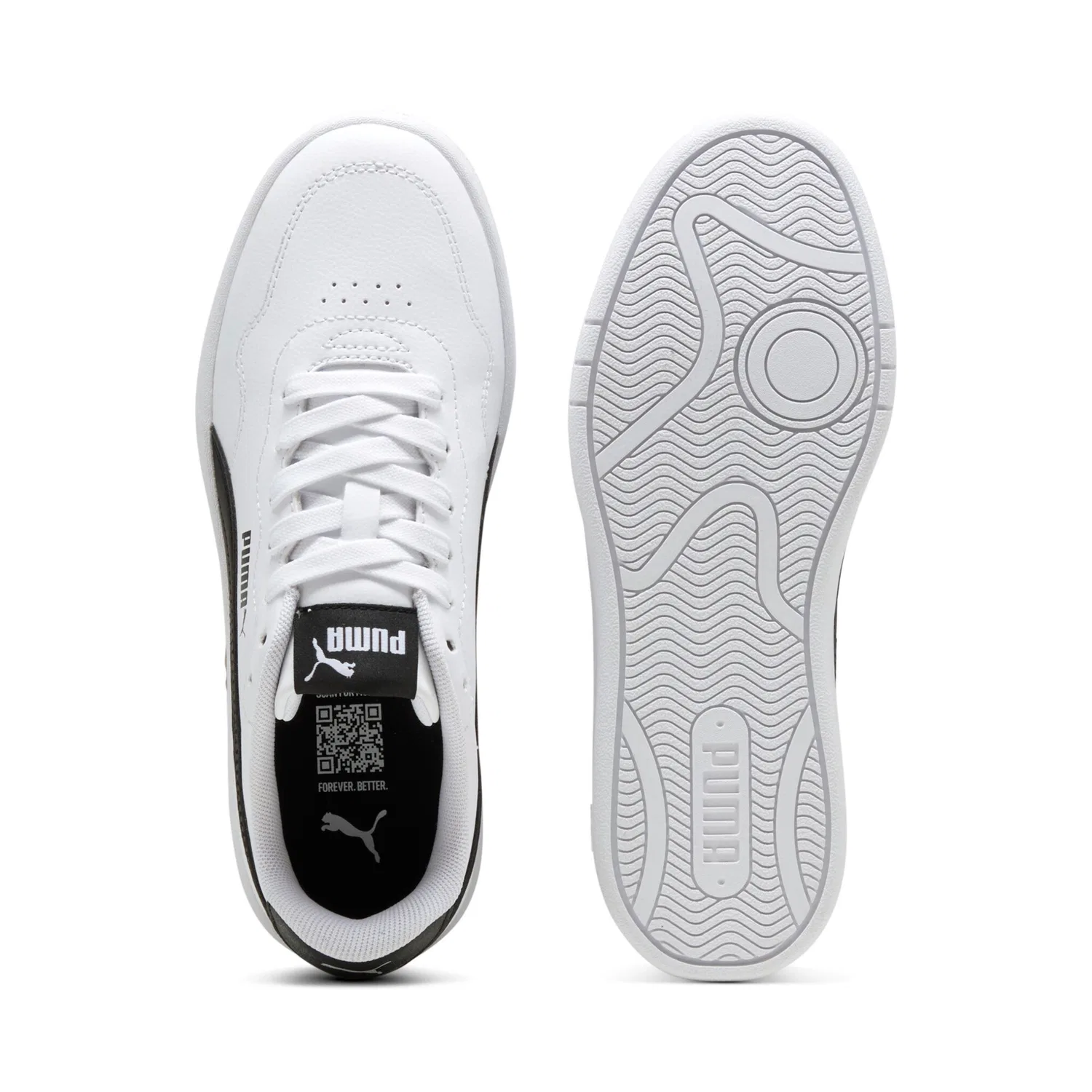 Детские кроссовки для спорта и повседневной носки Court Lally PUMA, White/Black — фото 4